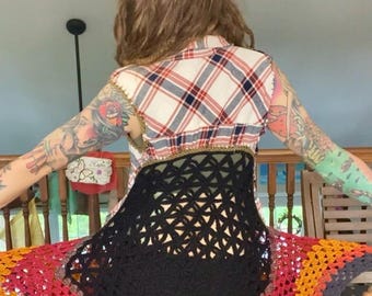 Crochet Upcycled Flannel