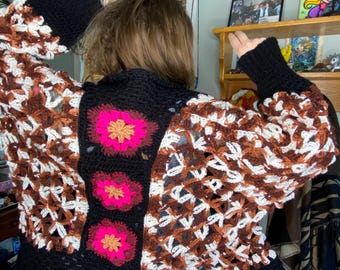 Flower of Life Crochet Cardigan