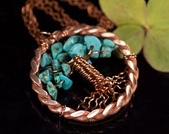 Copper necklace Copper anniversary gifts Copper jewelry 7th Anniversary gift for her Copper anniversary gifts for her Copper gifts for women