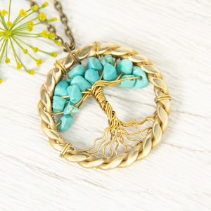 Regalos de bronce del 19.º aniversario para mujeres, regalo del 8.º aniversario, collar de bronce, regalo de 8.º aniversario de bodas, regalo de bodas del 19.º para ella