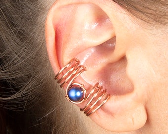 Kupfer Manschette Doppelohr manschette nicht Piercing Ohr manschette nicht durchbohrt Draht Ohr manschette Set Kupfer Ohrringe Knorpel Ohrring Ohr cuff Fairy Ohr cuff