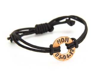Personalized Memorial Bracelet: Copper Washer, Loss of Loved One