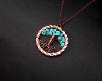 7th anniversary gift for her, copper anniversary gifts for her, copper gifts anniversary, gift for her birthday wife, copper necklace stone