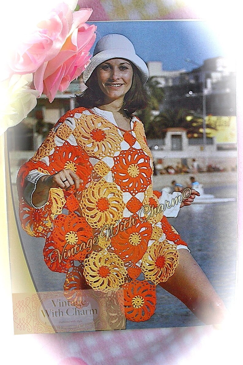 Vintage 1970s Crochet Pattern Copy For A Lady's | Etsy