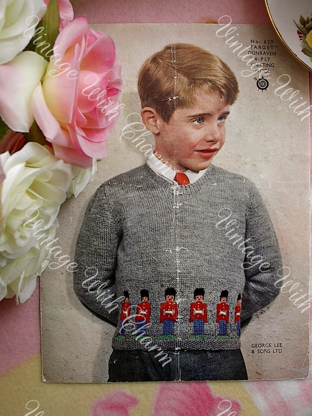 Vintage Knitting Pattern Boys Jumper 'tin Soldier' Guardsman. to Fit 5 Year Old Etsy