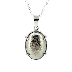 Meteorite Necklace / Gibeon pendant / 925 silver / Gift jewelry / Unisex / For men /