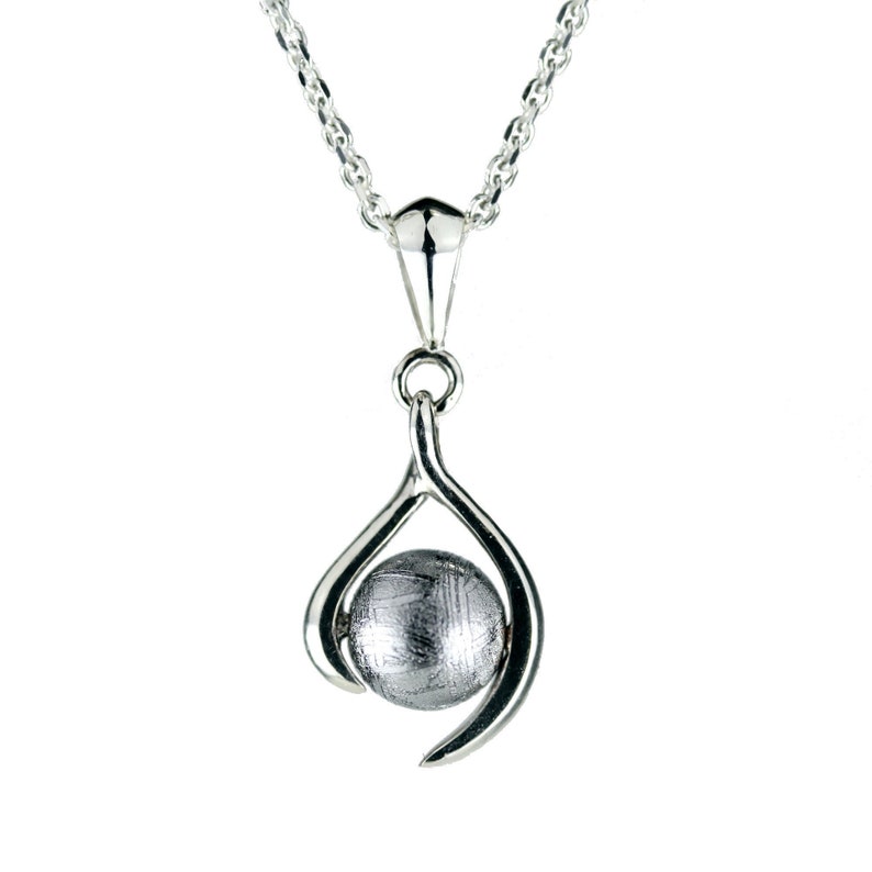 Collier en argent météorite / Collier Gibeon / Argent sterling / Fabriqué au Japon / Bijoux cadeaux / Bijoux CHARIS / image 1