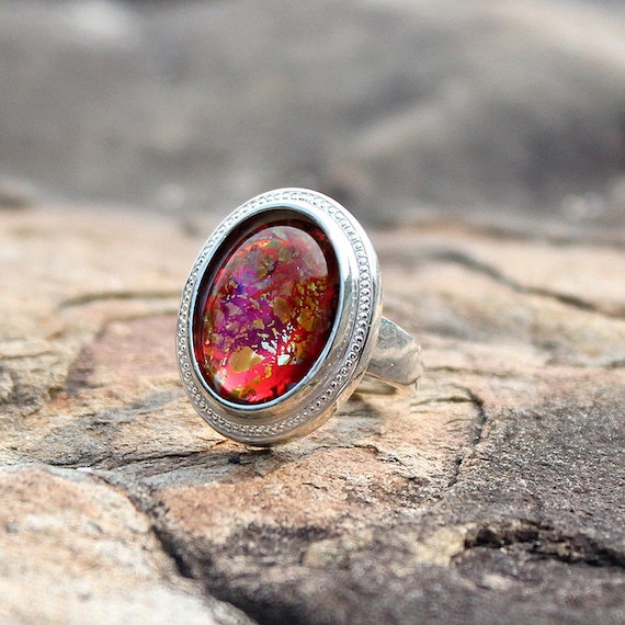 Fastest Dragon S Breath Opal Engagement Ring Fastest Dragon S Breath Opal Engagement Ring