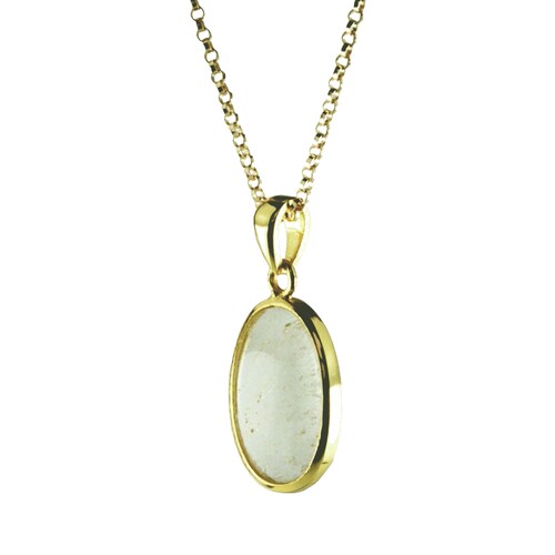Libyan Desert Glass gold plated necklace / Meteorite necklace / Sterling silver / Natural Glass / Made in JAPAN / CHARIS Jewelry / shops