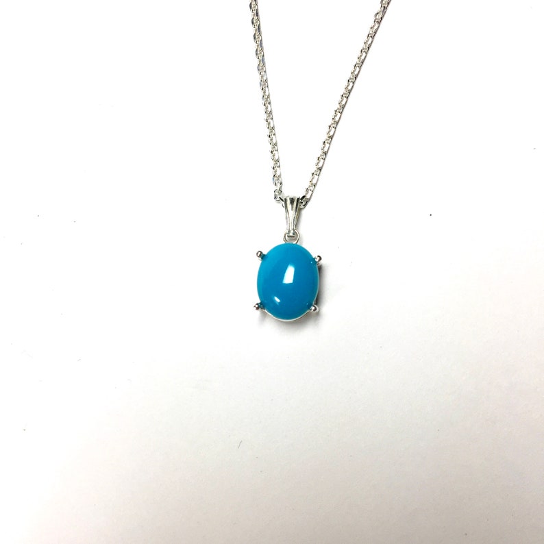 Sterling silver Turquoise Silver Necklace December Birthstone Necklace sv925 Turquoise Necklace made in Japan Blue Color Gift Jewelry