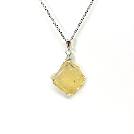 Libyan Desert Glass Necklace Libyan Glass Meteorite Etsy