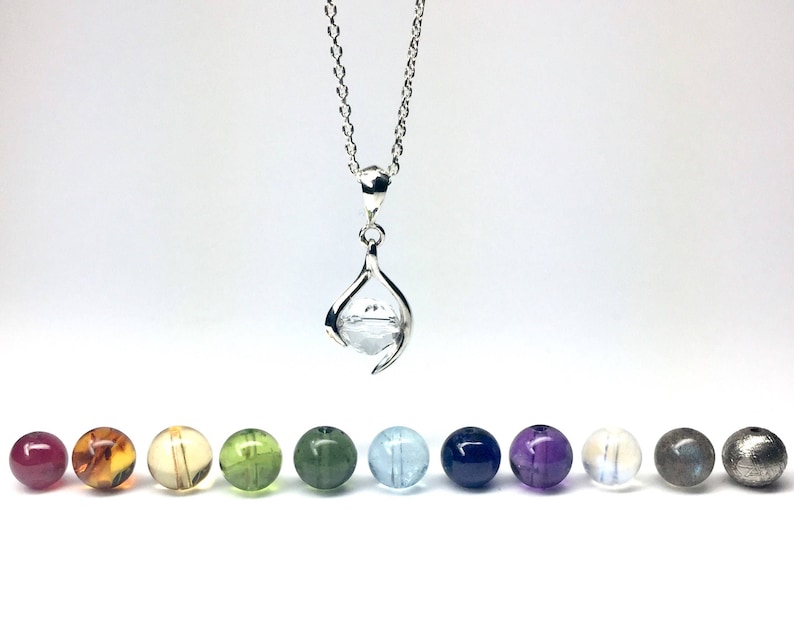 Gift Jewelry Healing Pendant Gold made in Japan May Birthstone Green Charis Jewelry SV925 Jade Gemstone Sterling Silver 8mm necklace K18