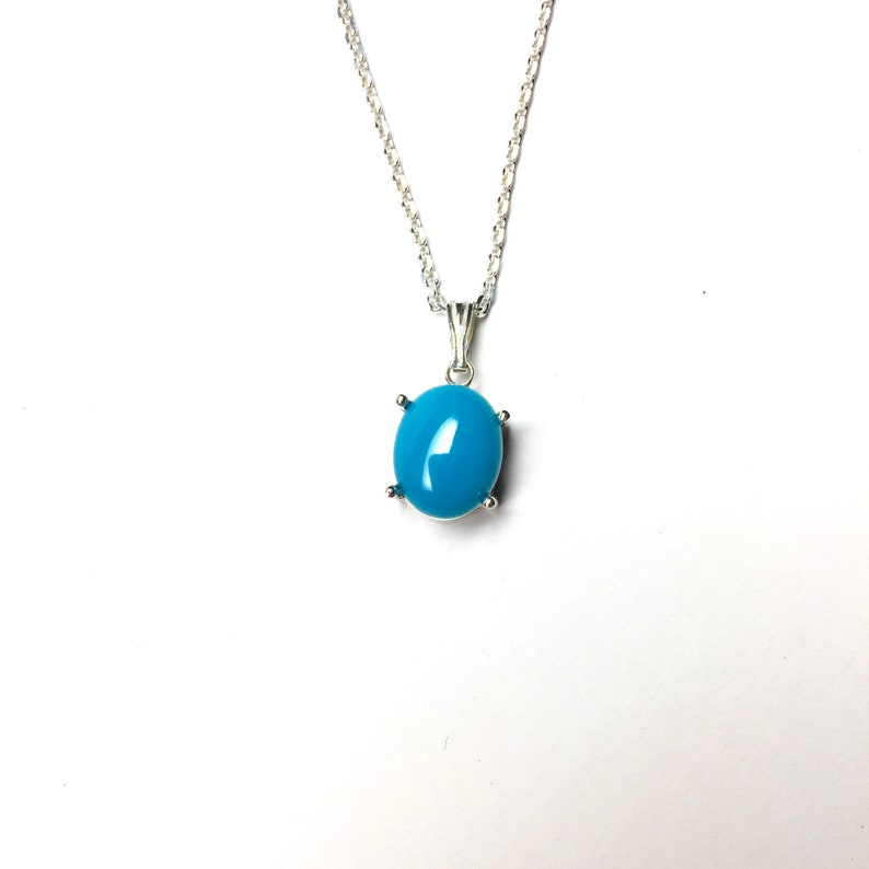 Sterling silver Turquoise Silver Necklace December Birthstone Necklace sv925 Turquoise Necklace made in Japan Blue Color Gift Jewelry