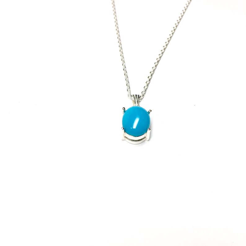 Sterling silver Turquoise Silver Necklace December Birthstone Necklace sv925 Turquoise Necklace made in Japan Blue Color Gift Jewelry