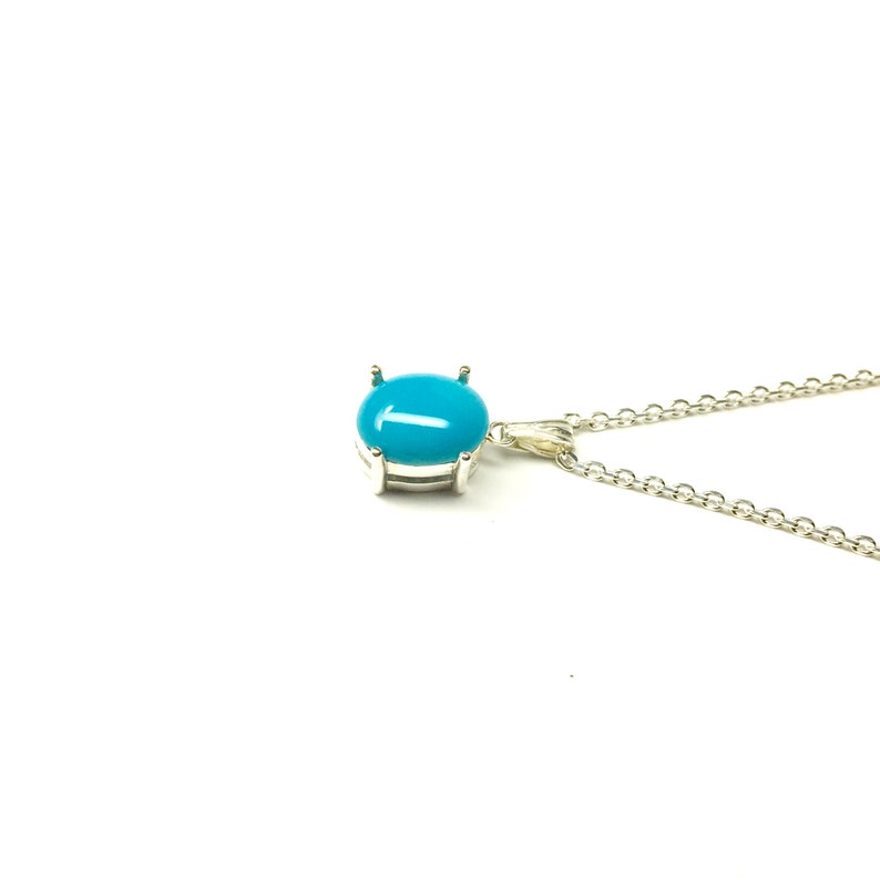 Sterling silver Turquoise Silver Necklace December Birthstone Necklace sv925 Turquoise Necklace made in Japan Blue Color Gift Jewelry