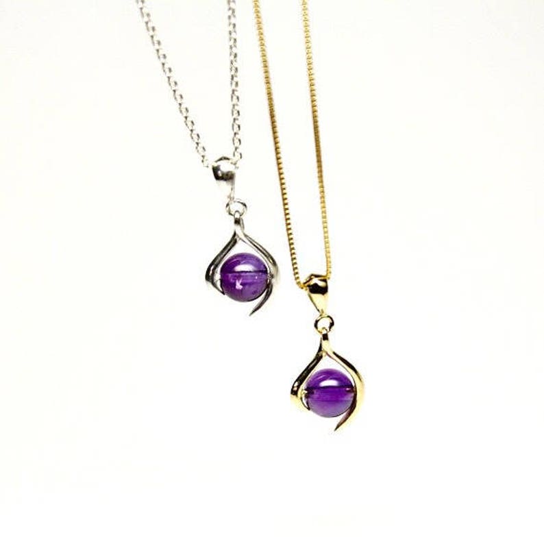 Tanzanite Gemstone Sterling Silver 8mm necklace December Birthstone Gift Jewelry Gold K18 Charis JEWELR made in Japan Pendant Blue SV925
