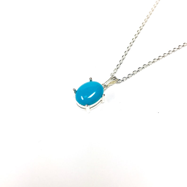Sterling silver Turquoise Silver Necklace December Birthstone Necklace sv925 Turquoise Necklace made in Japan Blue Color Gift Jewelry