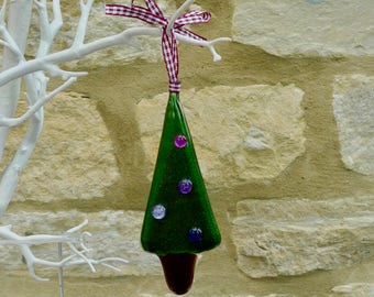 Christmas tree - Fused glass Christmas decoration - Christmas ornament - Fused glass christmas tree - tree decoration