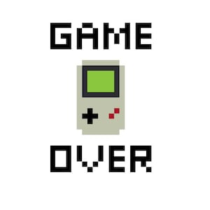 Game Over Game Boy Mini PDF Cross Stitch Pattern