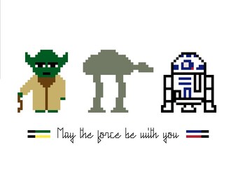 May the Force Be With You Cross Stitch Pattern PDF Pattern Only