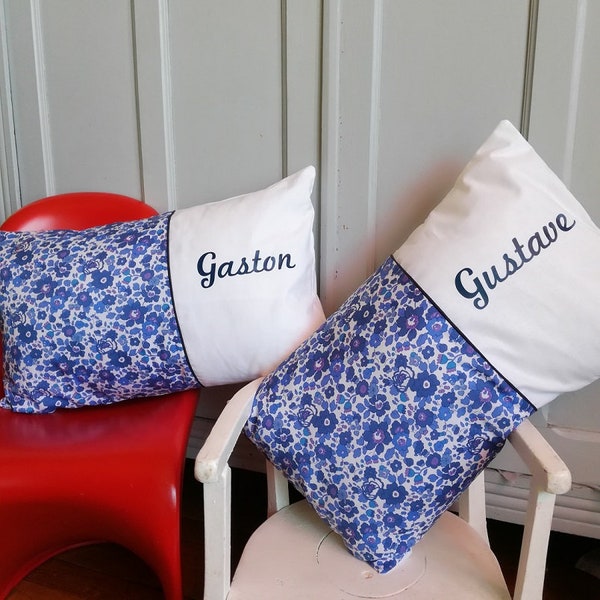 Coussin liberty personnalisé pour enfants