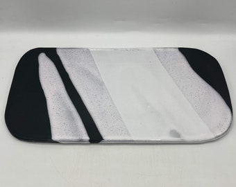 Ceramic Platter / Handmade Pottery / Black & White