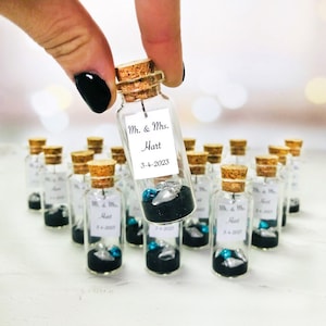 Black Wedding favors for guests Beach Wedding party favors Bachelorette party favors Beach Birthday Party Gifts Message in a Bottle