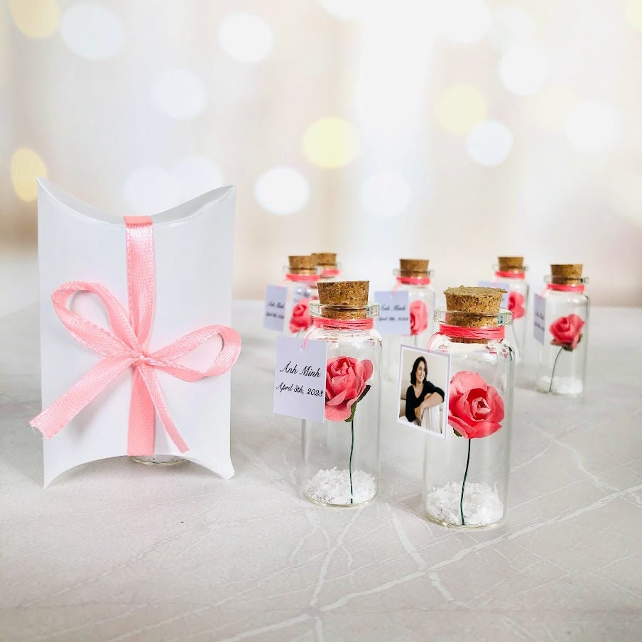 Clear Party Favor Box For Baby Shower, Weddings, Quinceanera, Sweet Sixteen  Souvenir 12 Boxes