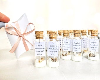 Cadeaux pour la douche nuptiale pour les invités, Message personnalisé dans une bouteille, Cadeaux uniques pour célibataire, Réservez la date pour la douche nuptiale