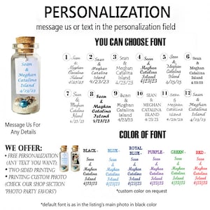 Personalized Favors in Bulk, Set of 10 Beach Wedding Invites Nautical Message In a Bottle Beach Wedding Favors For Guests image 4