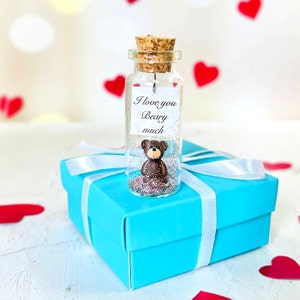 I love you gift for boyfriend, Valentines Day Gift for Girlfriend, Romantic 5th Anniversary Gift for her or him, Message in a bottle