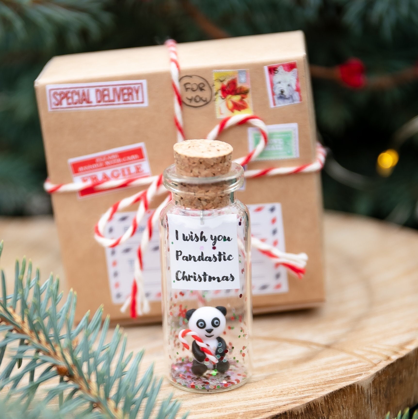 Christmas Snowman Snow Wish Bottle Keyring Glass Keychain Gift Pendant Xmas 