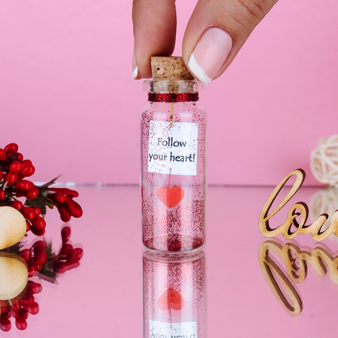 Gift for Girlfriend Message in a bottle Annjversary gift Love Etsy