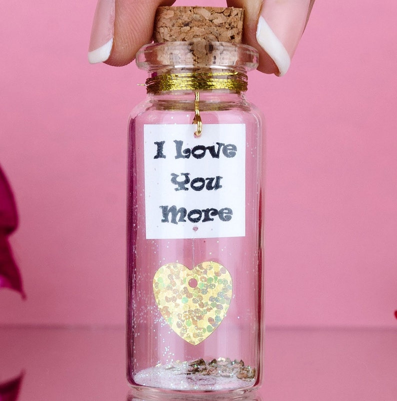 I love you more Message  in a Bottle  Gift for Boyfriend  Etsy
