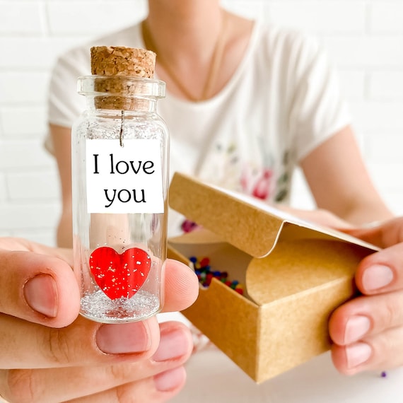 I Love You Romantic Gift for Boyfriend or Girlfriend Anniversary Gift for  Wife or Husband Cute Present for Him or Her Heart in a Bottle -  Canada