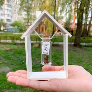 Gifts from dog to mom Birthday Gift Best Dog Mom Ever Personalized Mother gift Dog Christmas gift Mother’s Day gift House Floating frame