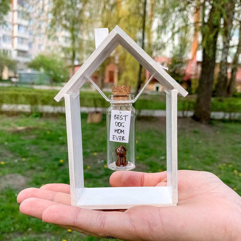 Gifts from dog to mom Birthday Gift Best Dog Mom Ever Personalized Mother gift Dog Christmas gift Mother’s Day gift House Floating frame