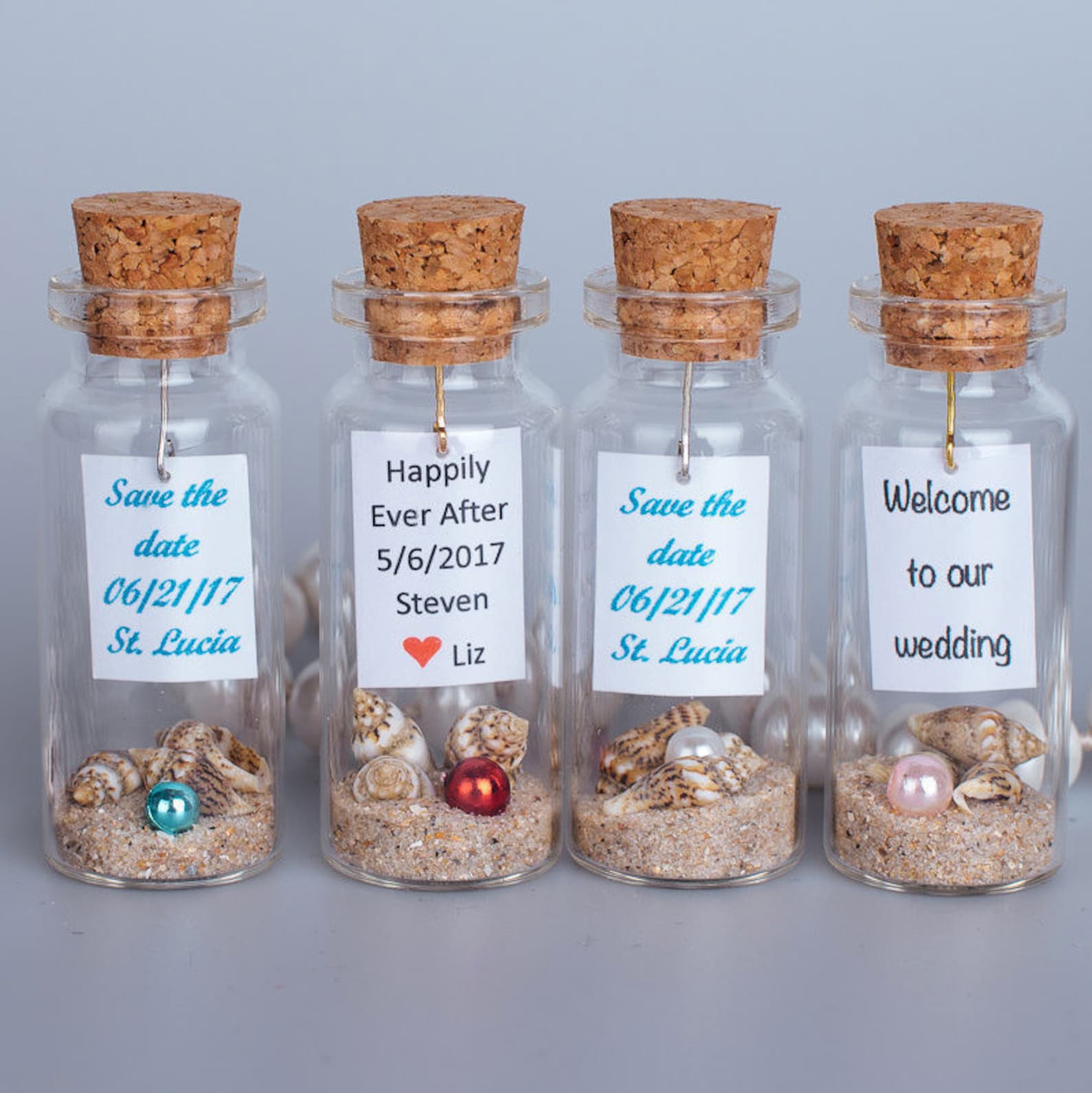 Wedding Favor Ideas Beach in a Bottle Mini Glass Bottle Favors Etsy