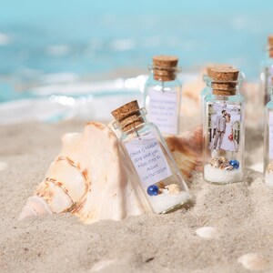 Nautical Beach Party Favors, Personalized Cruise Party Gifts with Sand and Seashells, Birthday Party Souvenirs, Coastal Theme Keepsakes