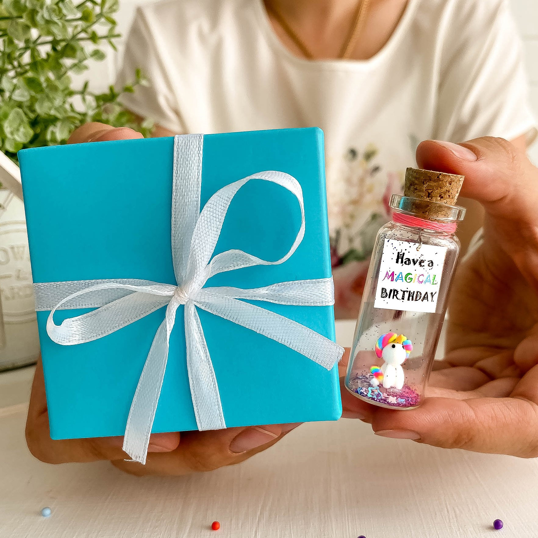 Parima Unicorn Gifts for Girl Women - 4-16 Year Old Girl Birthday Gift | Best Friend Friendship Niece Teenage Teen Girl Gift Idea | Cute Initial