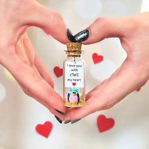 Small love gifts for girlfriend for lovers day, Romantic owl gift for her, Personalized Boyfriend Gift, Valentines Day gift for him