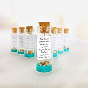 50th Birthday Party Guests gifts Golden anniversary favors for guests Cruise save the date favors Bulk birthday guest keepsake in a bottle