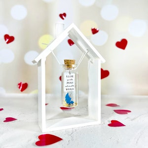 I love you to the moon Valentines Day Gift, Romantic gift for him or for her, Unique gift for boyfriend or girlfriend, Message in a bottle