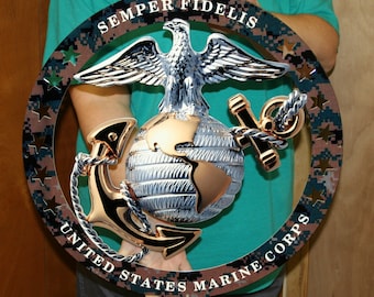 USMC Navy Camouflage Stahlschild (MCOF-GRE19)