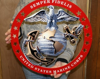 USMC Offizier rotes Stahlschild (MCOF-FULL19)