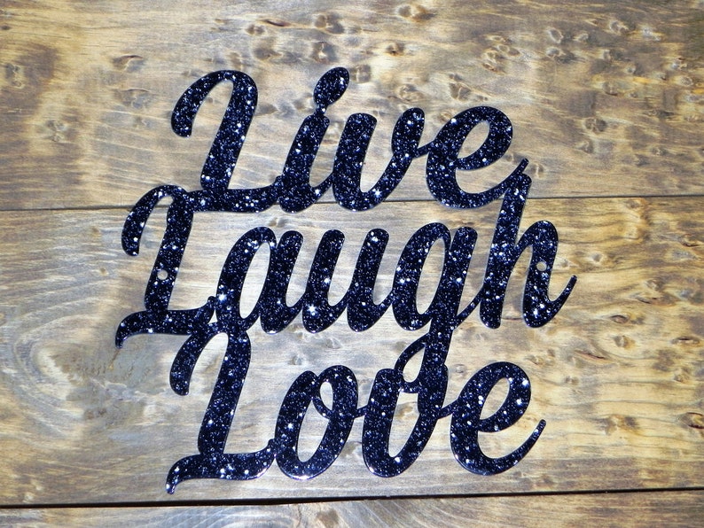 LIVE LAUGH LOVE Script Steel Sign Etsy