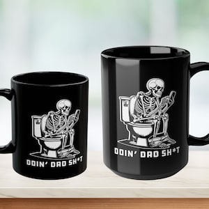 Pappa skit rolig fars dag skelettmugg sarkastisk present till make styvpappa present pota humor kaffekopp ny pappamugg faderskapspresent