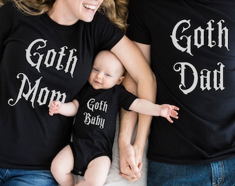 Mama and Mini shirts Spooky Halloween Goth Mom Shirt Mommy and Me Matching Shirts Gothic Group Family T-Shirts Goth Mom Gift New Mom Shirt