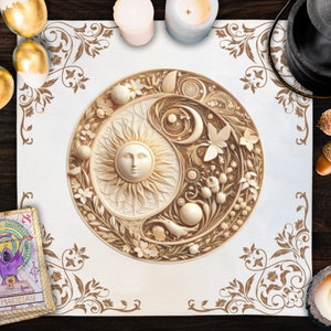 Ostara Altar Cloth Mabon Tarot Wrap Watercolor Wicca Wheel Of The Year Altar Witchy Decor Pagan Equinox Celestial Solar Witchcraft Supplies
