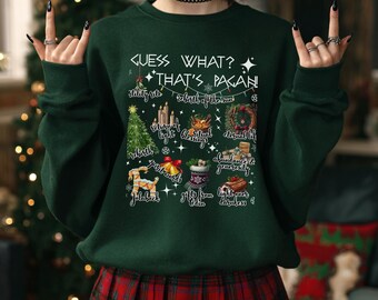 Pagan Yule Humor Sweatshirt, Funny Pagan Winter Solstice Sabbat Witchy Tee, Wheel of the Year Witchcraft Shirt, Ugly Christmas Sweater